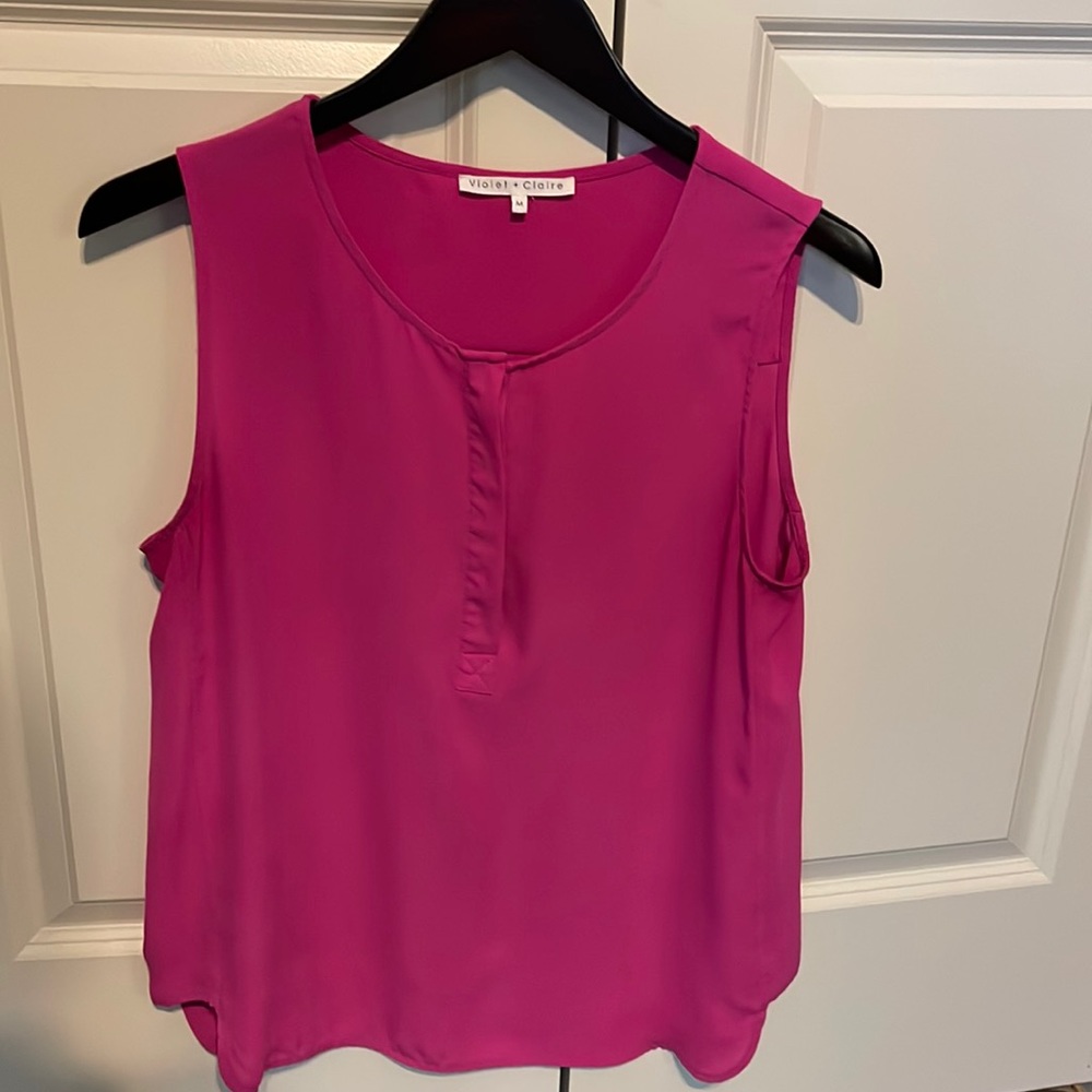 Hot pink blouse!